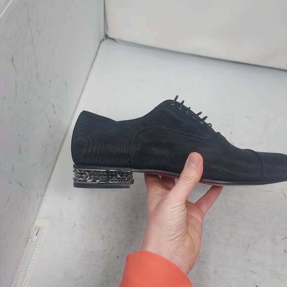 Christian Louboutin MENS Black Greggyrocks Stud Lace Up Oxford Shoe main image 4